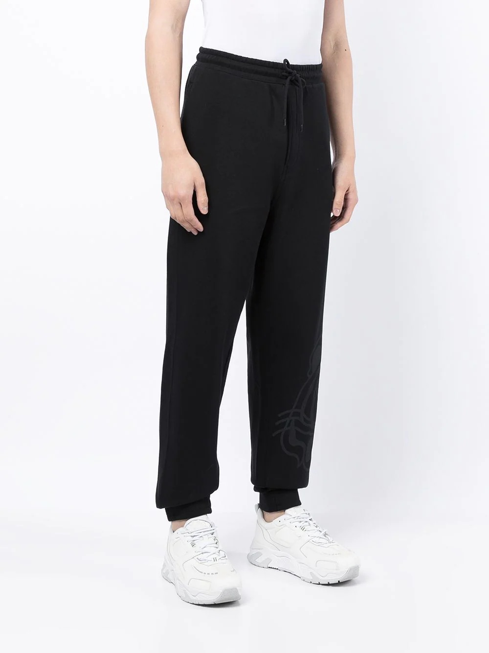 Tiger-print cotton track pants - 3