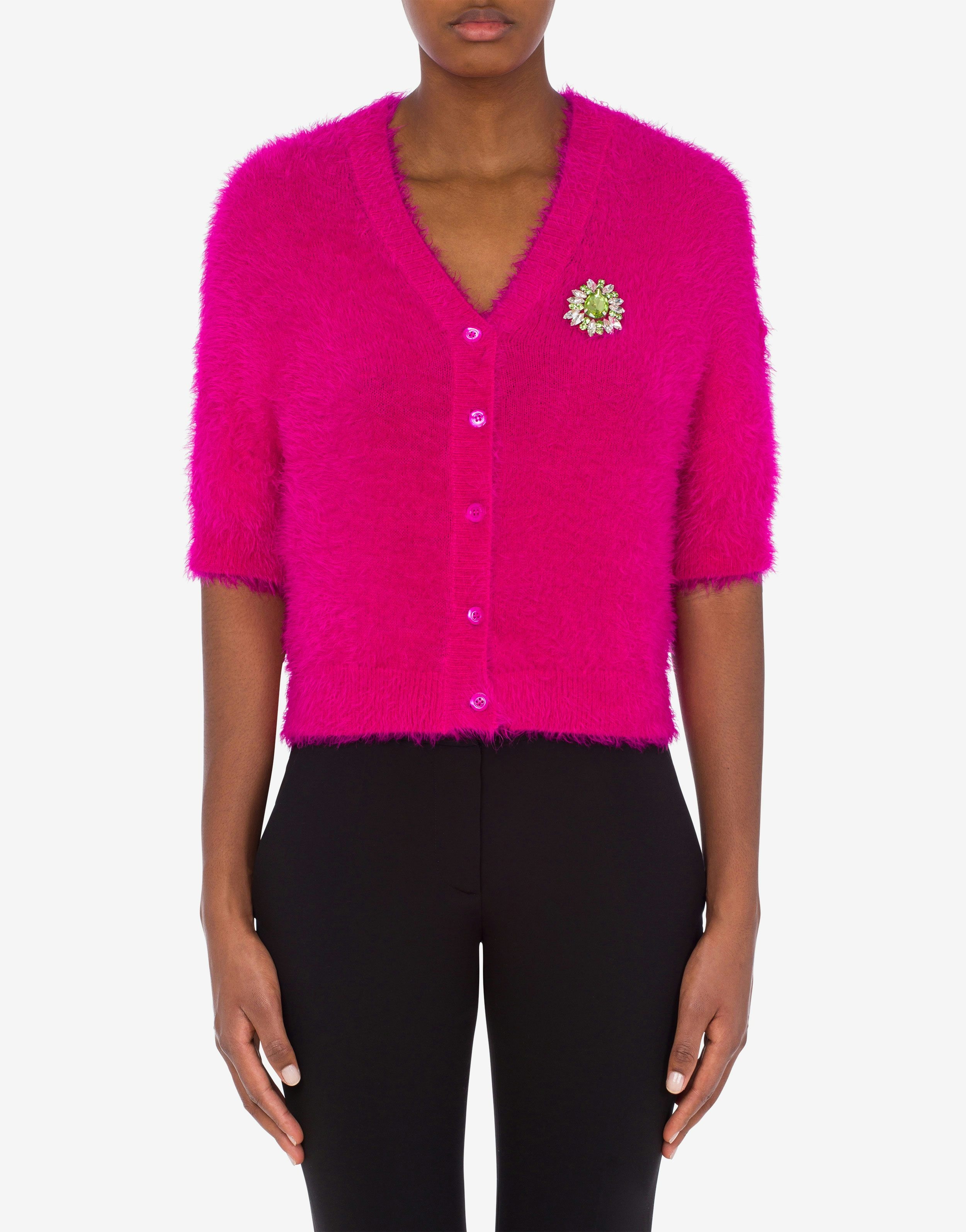 JEWEL FLOWER SOFT FABRIC CARDIGAN - 2