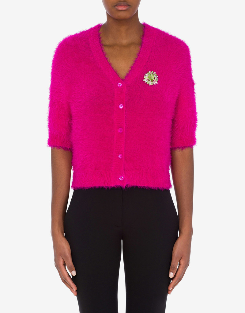 Moschino JEWEL FLOWER SOFT FABRIC CARDIGAN outlook