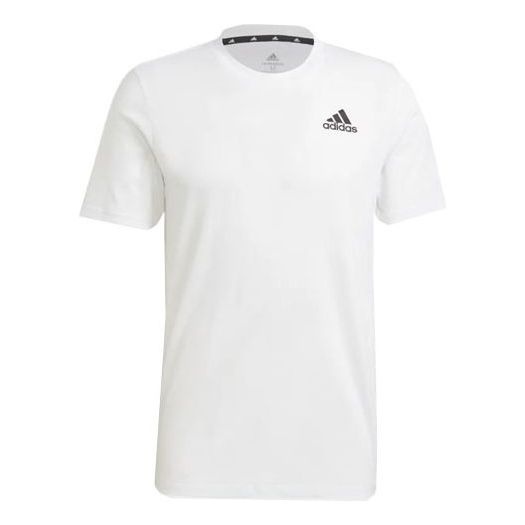 adidas Solid Color logo Sports Short Sleeve White GR0517 - 1