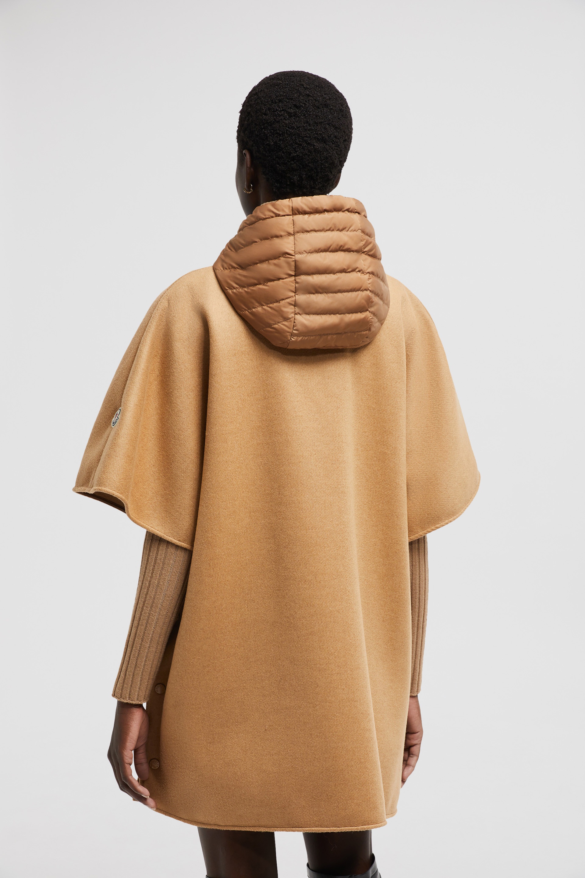 Hooded Down Cape - 5