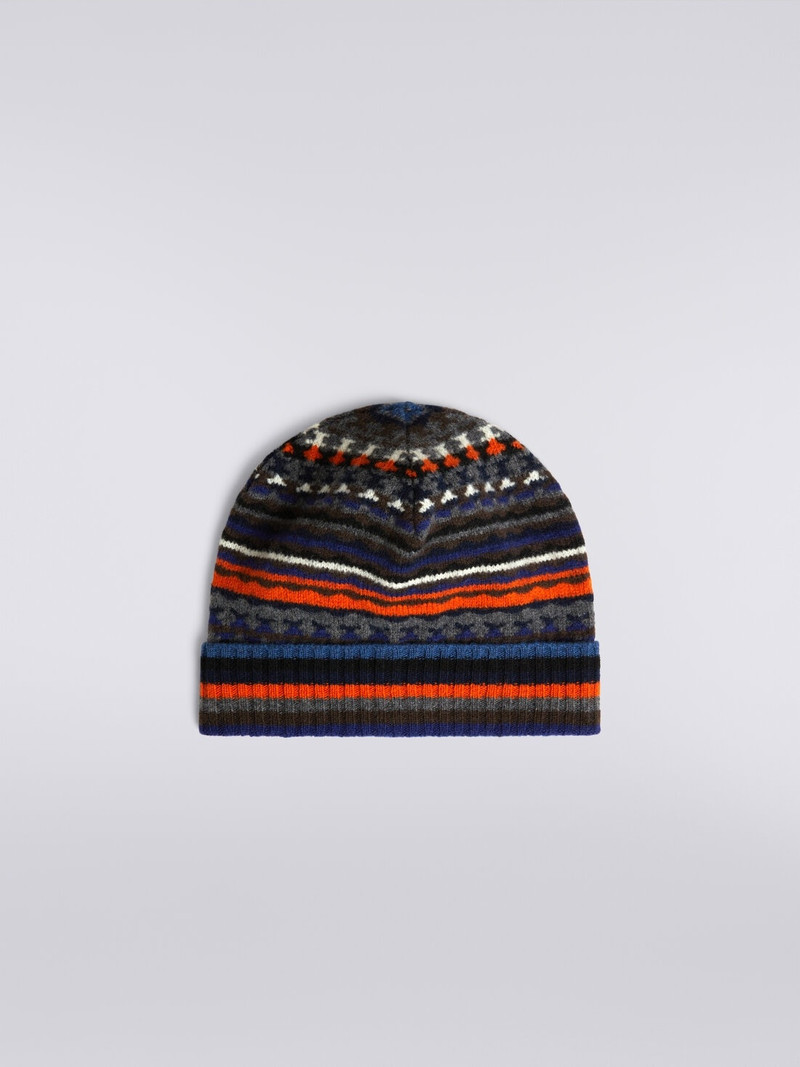 Jacquard wool beanie 1