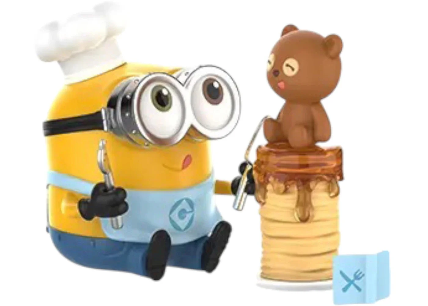 Pop Mart Minions Bedtime Stories by Bob and Tim Series Breakfast Cookbook Figure - 1