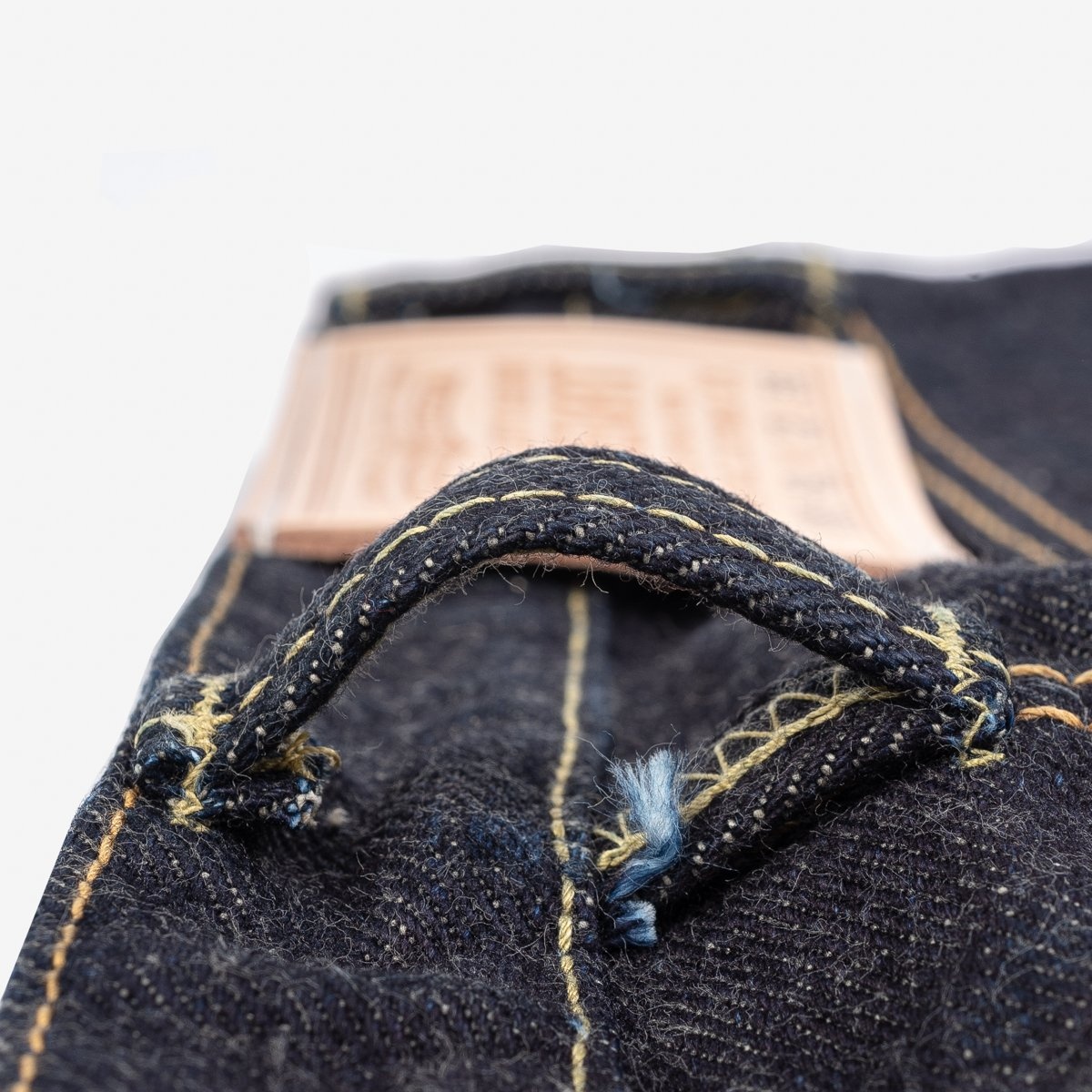 IH-888S-19L 19oz Left Hand Twill Selvedge Denim Medium/High Rise Tapered Cut Jeans - Indigo - 16