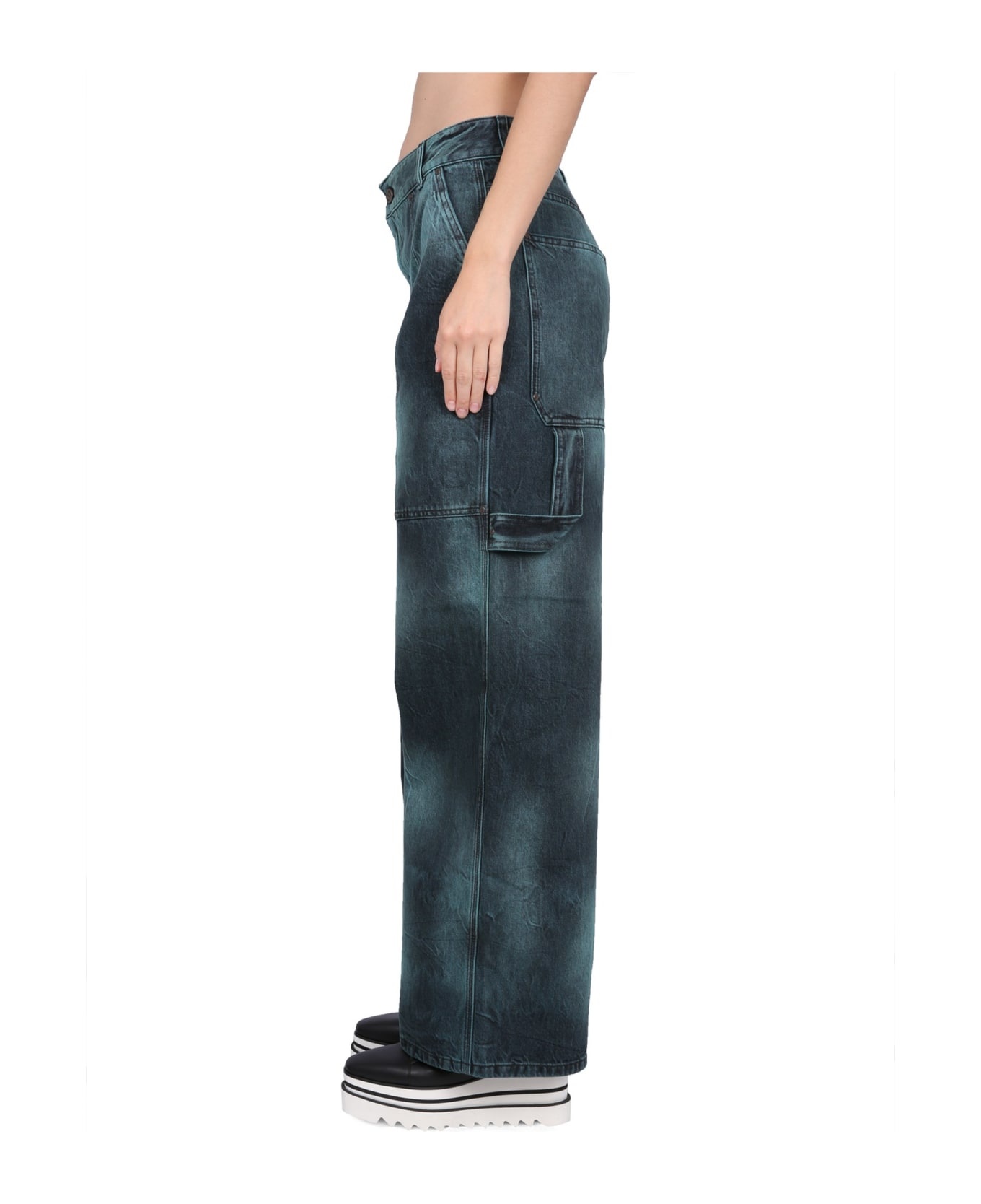 Jeans In Green Polyester - 3