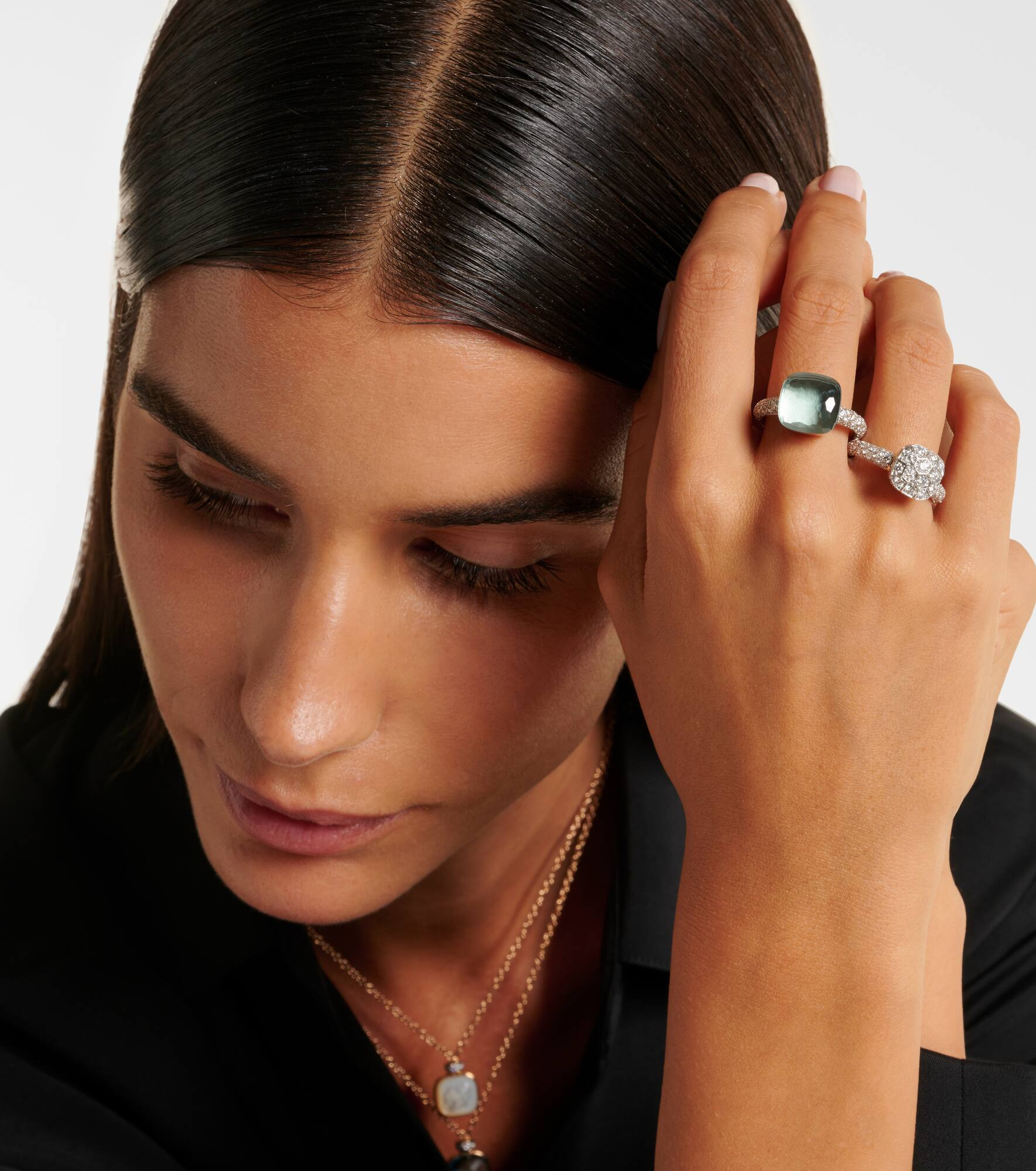 Nudo 18kt gold ring with topaz and diamonds - 3