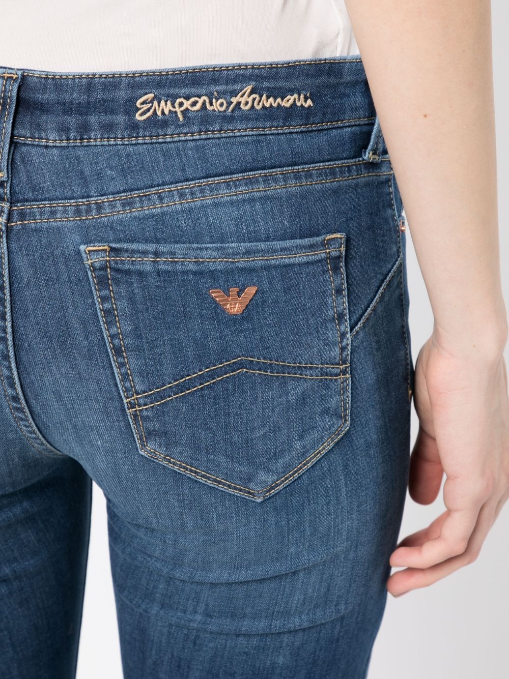 embroidered-logo jeans - 5