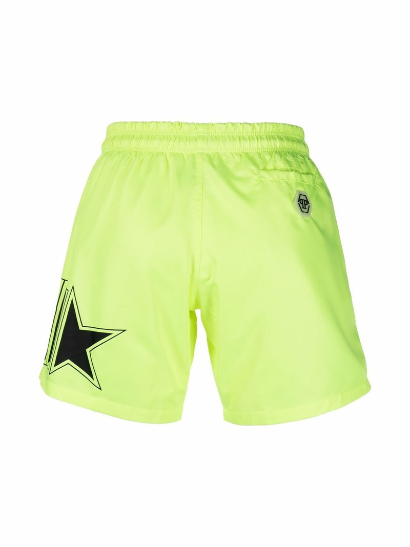 PHILIPP PLEIN logo-print swim shorts outlook