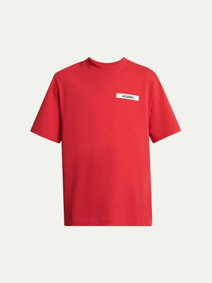 Men's Grosgrain Logo Crewneck T-Shirt - 1