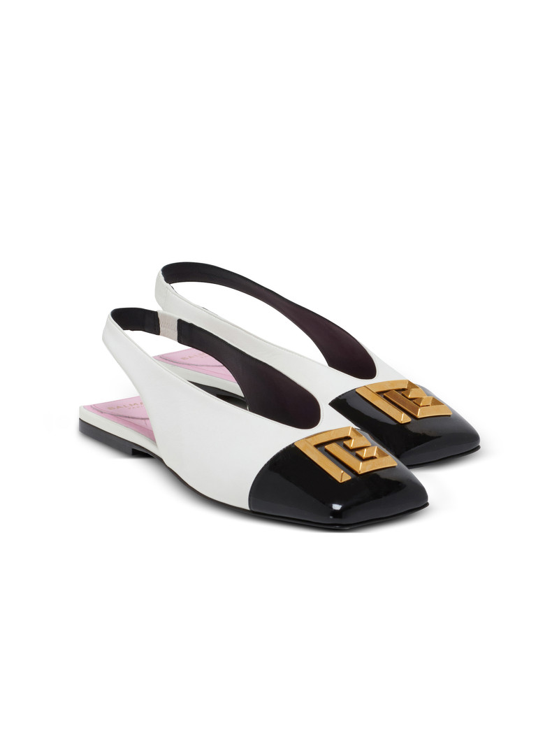 Flat Eden slingbacks in two-tone leather 2