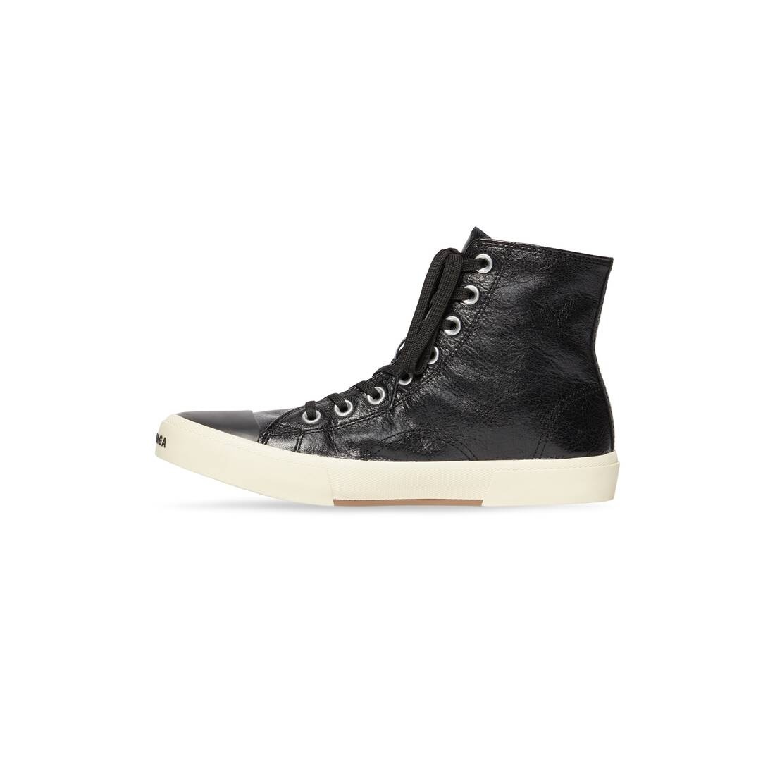 Women's Paris High Top Sneaker in Black - 4