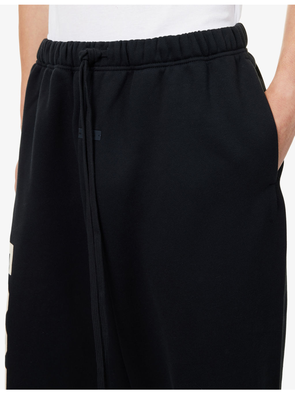 Brand-Print Wide-Leg Cotton-Blend Jogging Bottoms - 5