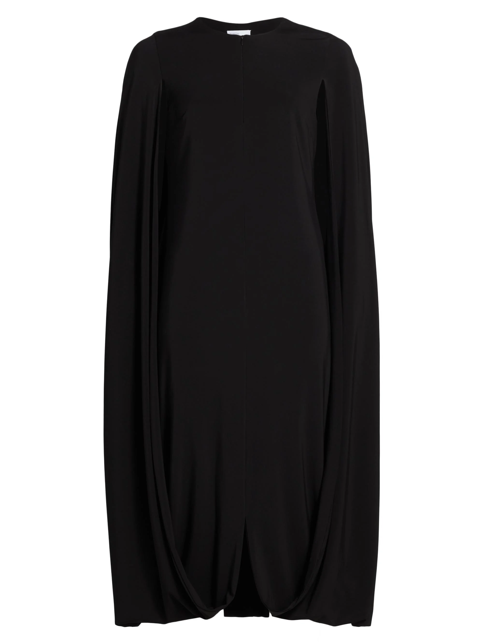 Women's Fold Cape Cocoon Dress - Black - 1