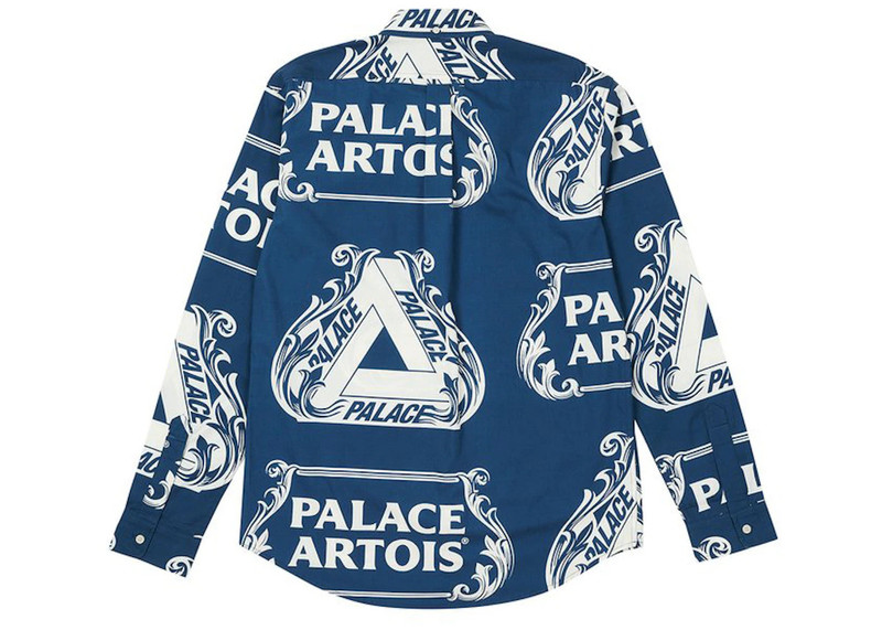 PALACE Palace Stella Artois Oxford Shirt Navy/White outlook