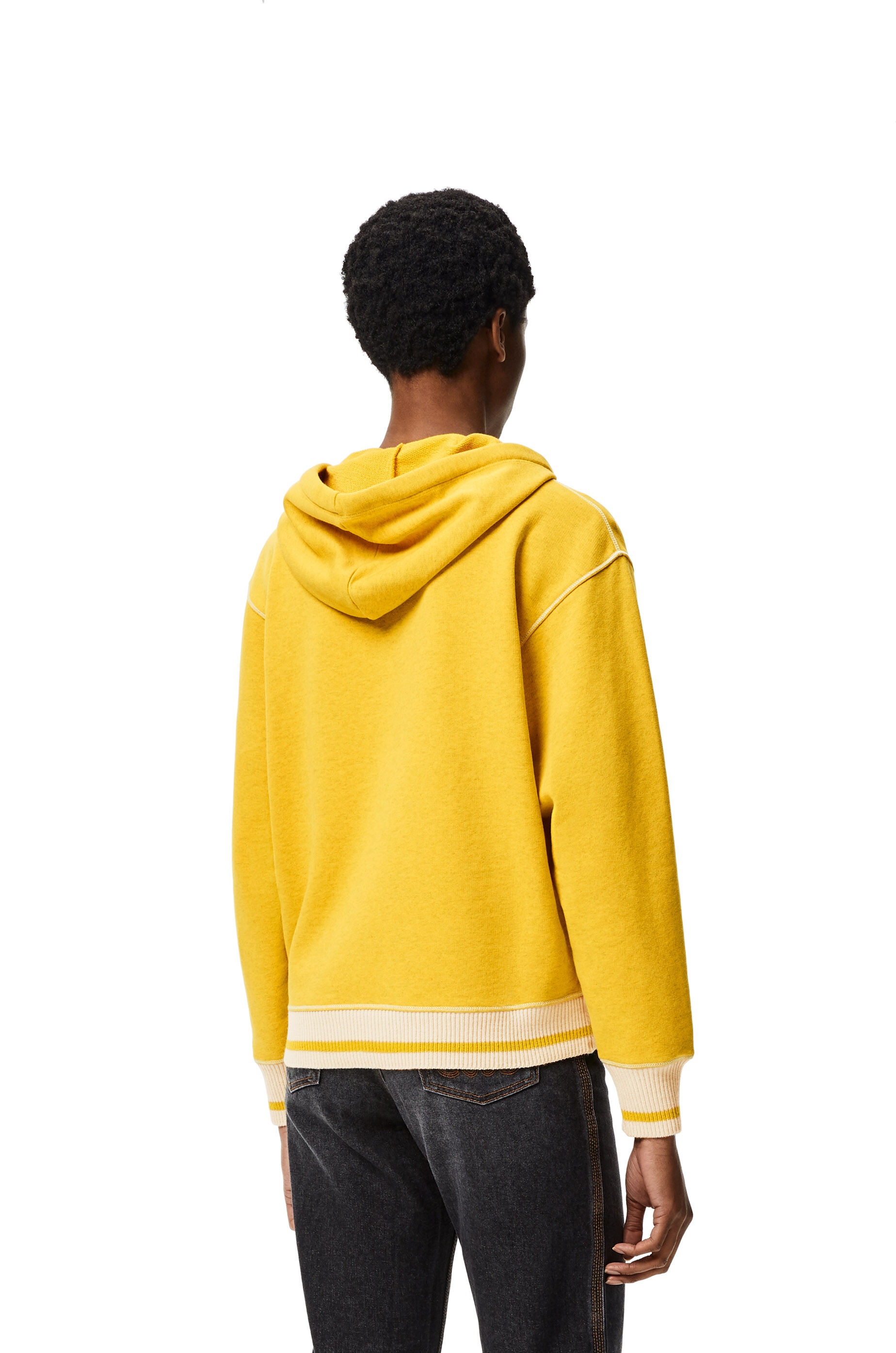 LOEWE anagram embroidered hoodie in cotton - 4