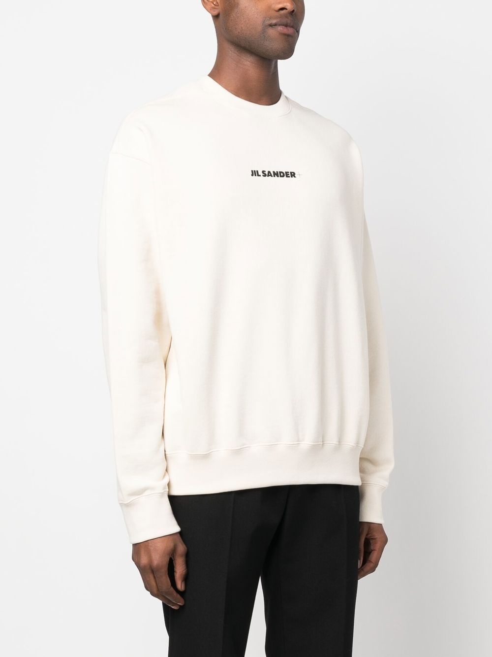 logo-print crew neck sweatshirt - 3