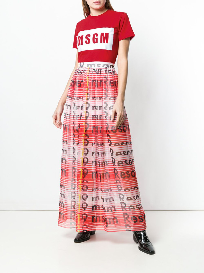 MSGM logo print T-shirt outlook