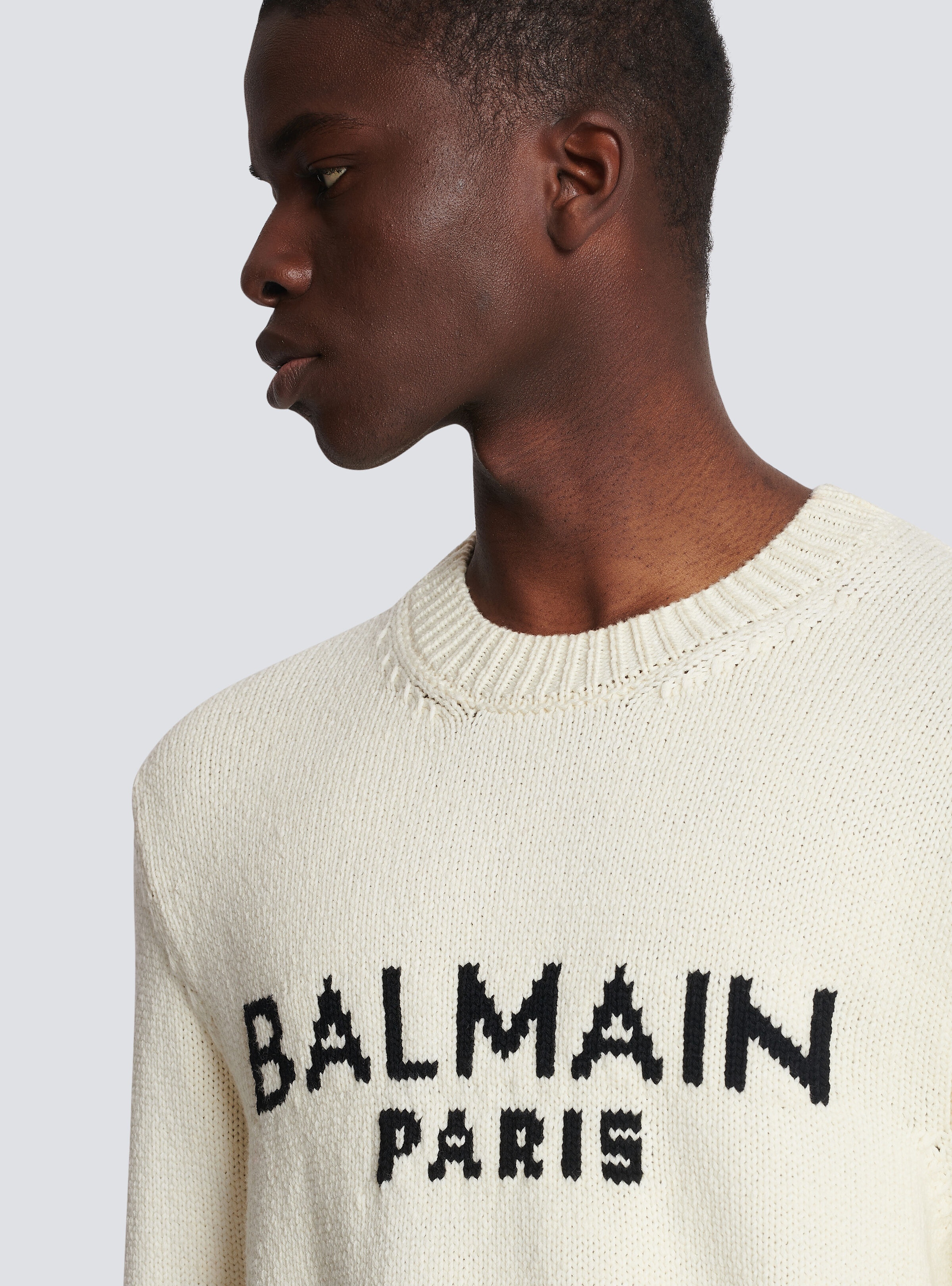 Balmain merino knit jumper - 7