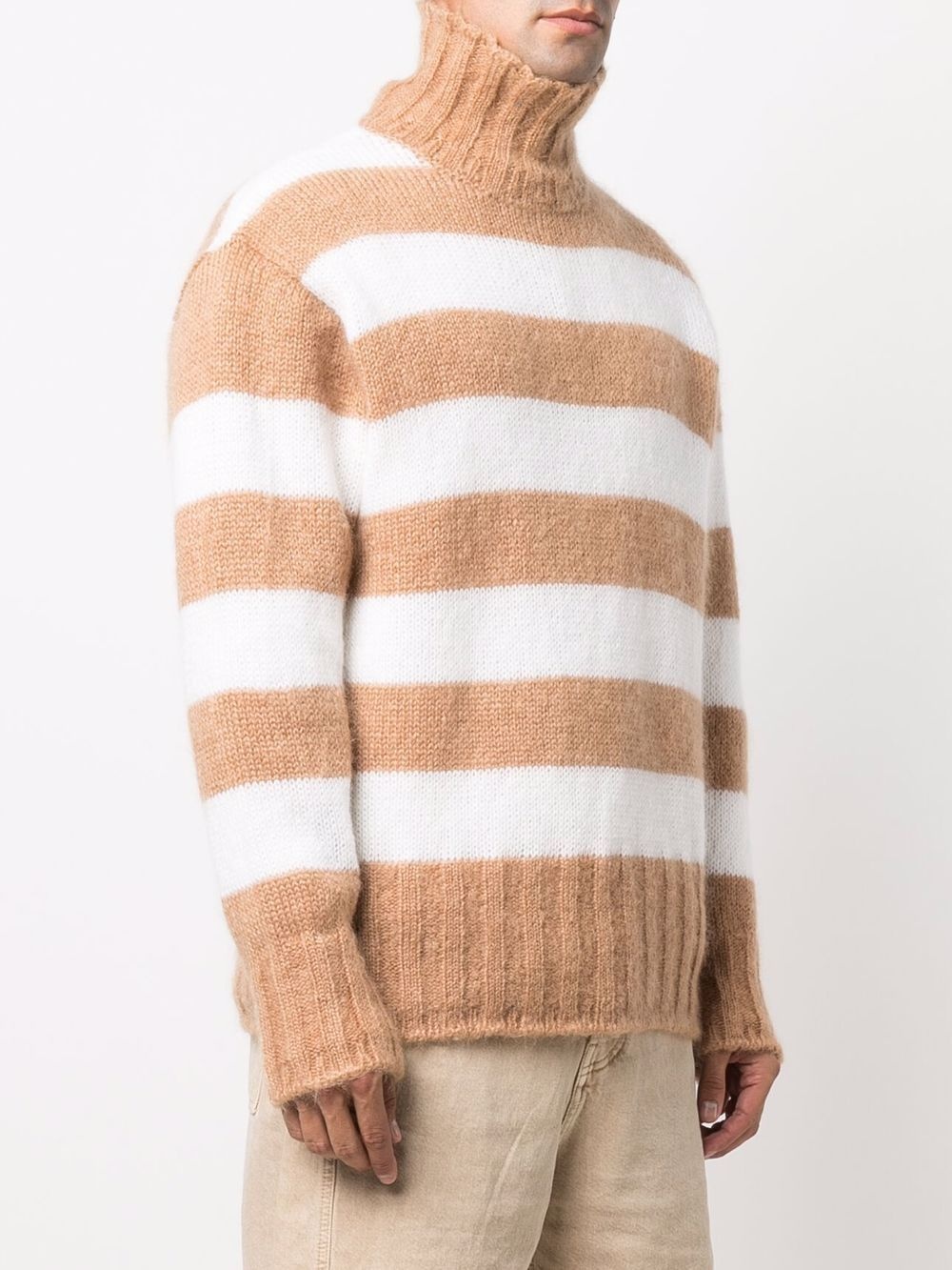 striped roll-neck jumper - 3