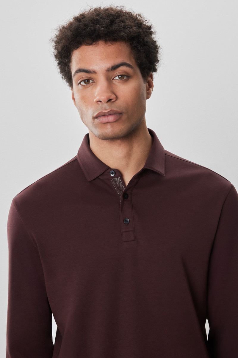 The Barakett Long Sleeve Herringbone Polo 2