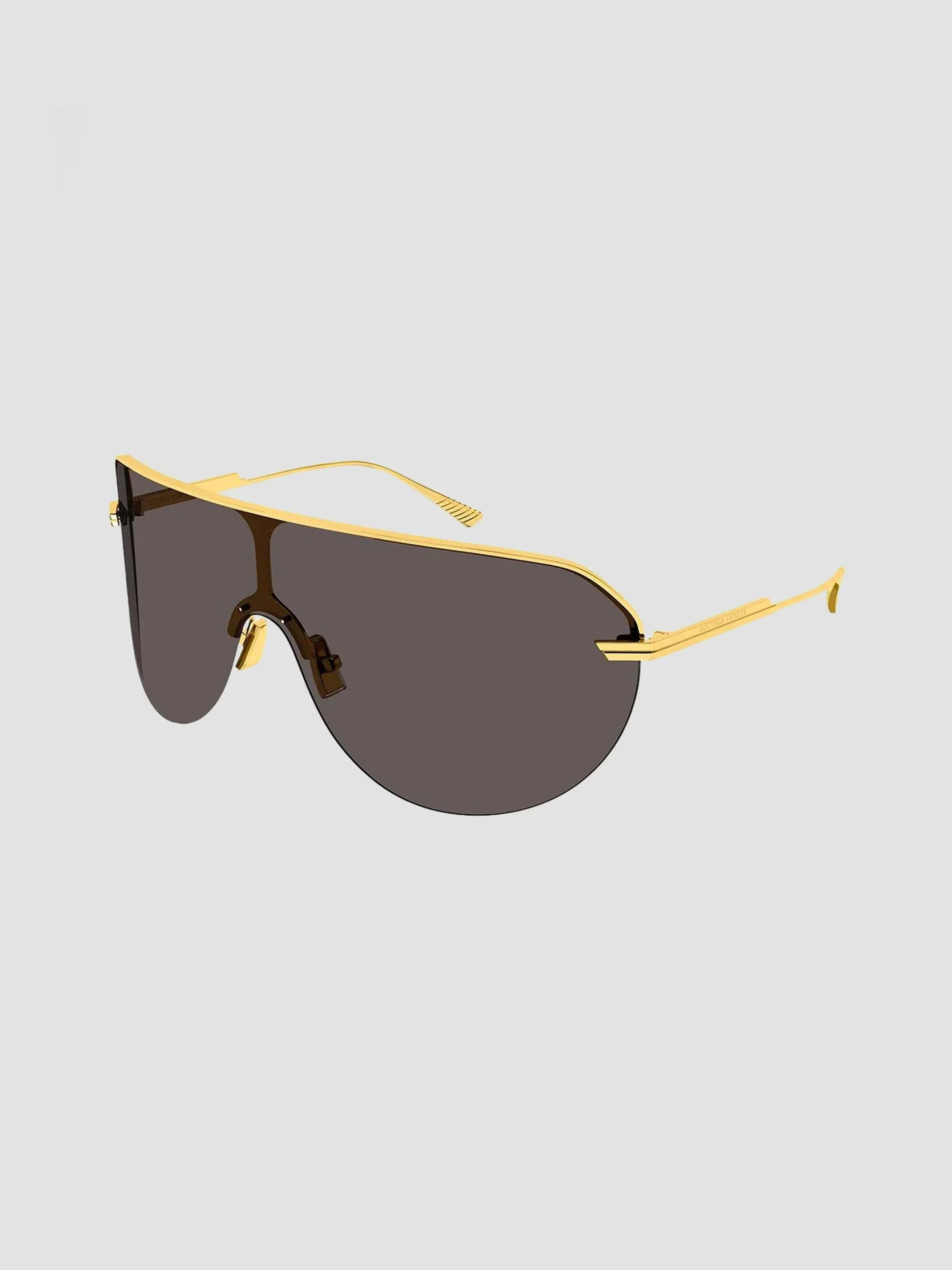 Women's 99MM Shield Metal Sungalsses - Gold - 1