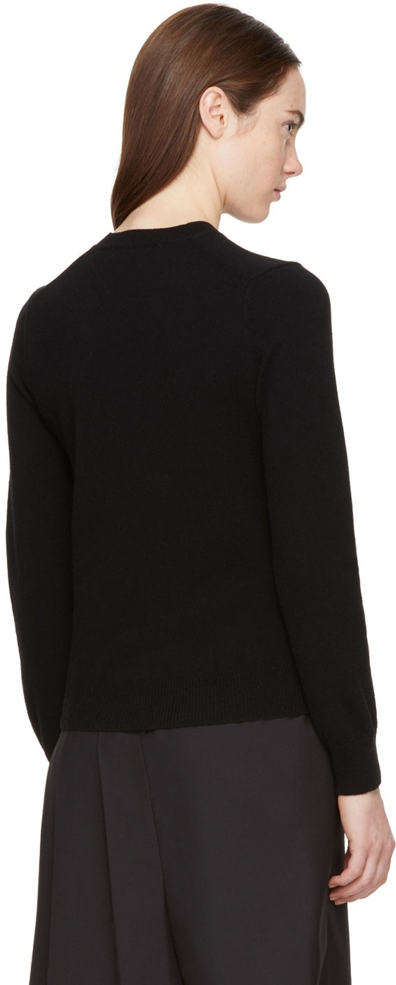 Black Heart Patch V-Neck Sweater 3