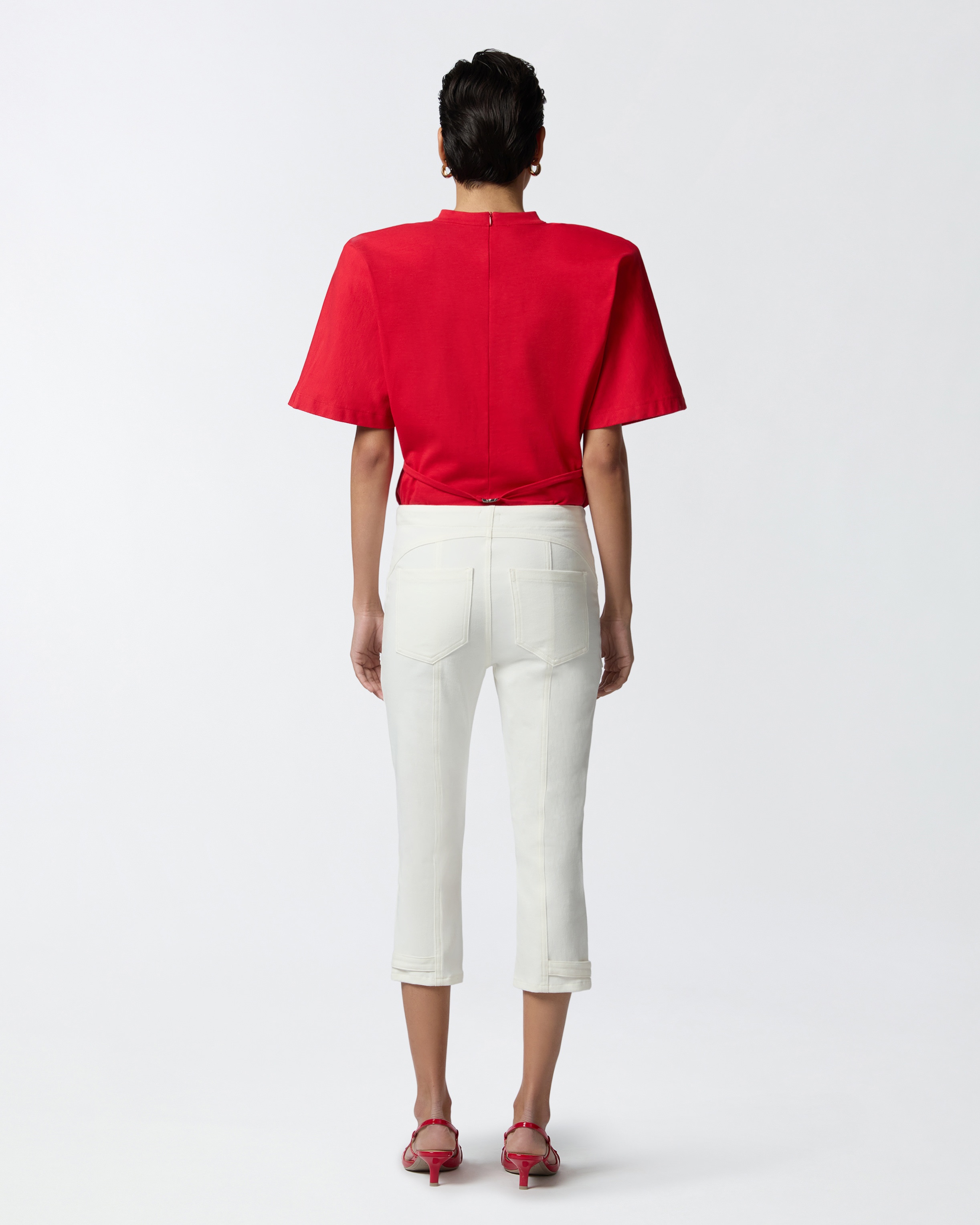 COTTON CANVAS CAPRI PANTS - 4