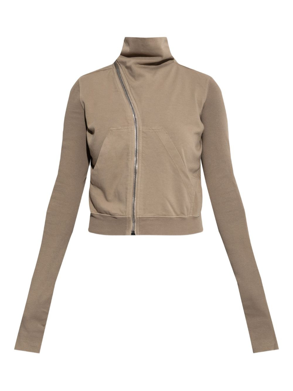 high-neck zip-front jacket - 5