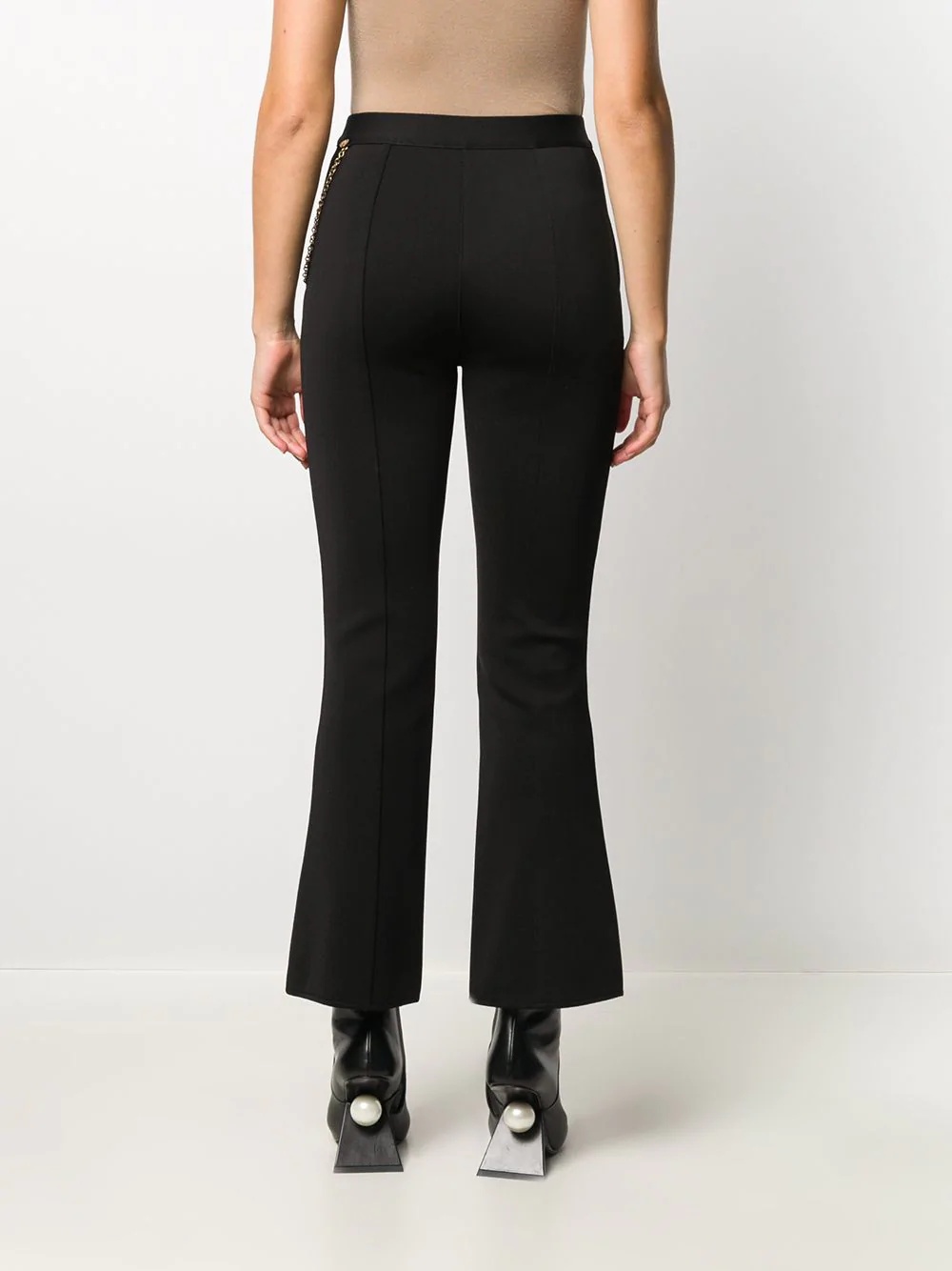 chain flared trousers - 4