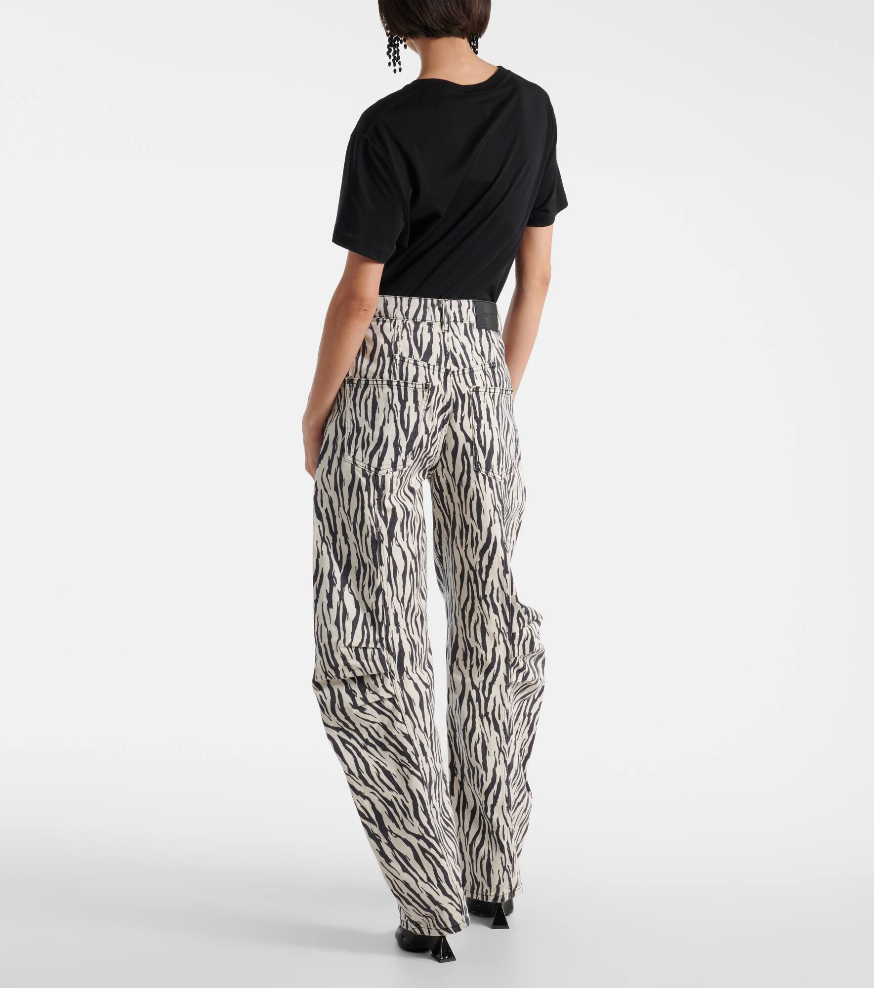 Printed cotton twill cargo pants - 3