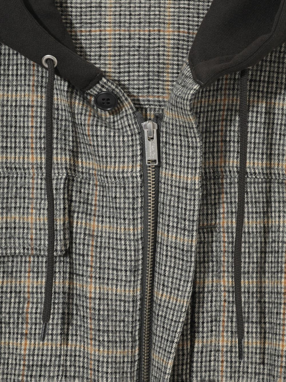 UP2E44071 hooded checked shirt - 3