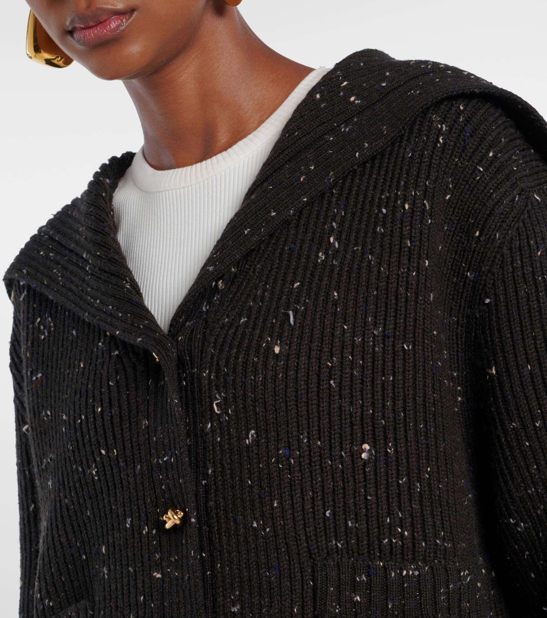 Ribbed-knit wool-blend cardigan - 4