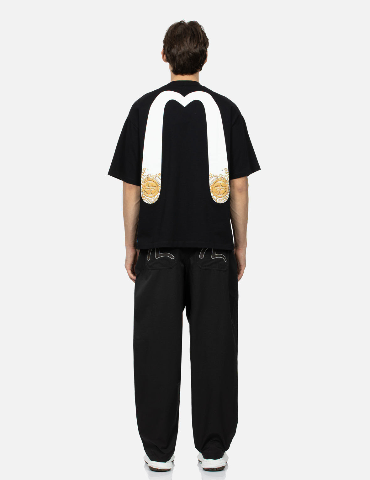 SEAGULL EMBROIDERY BAGGY PANTS - 5