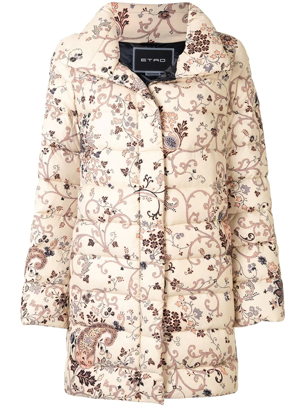 paisley-print puffer jacket - 1