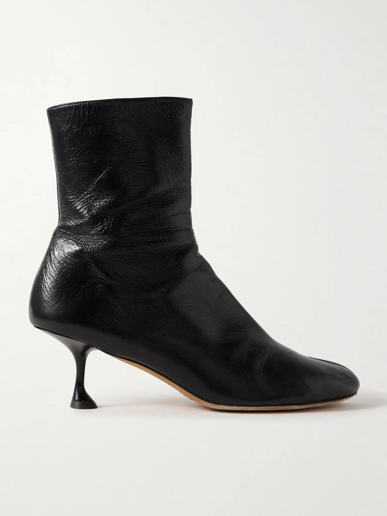 Tee Crinkled-leather Ankle Boots - 1