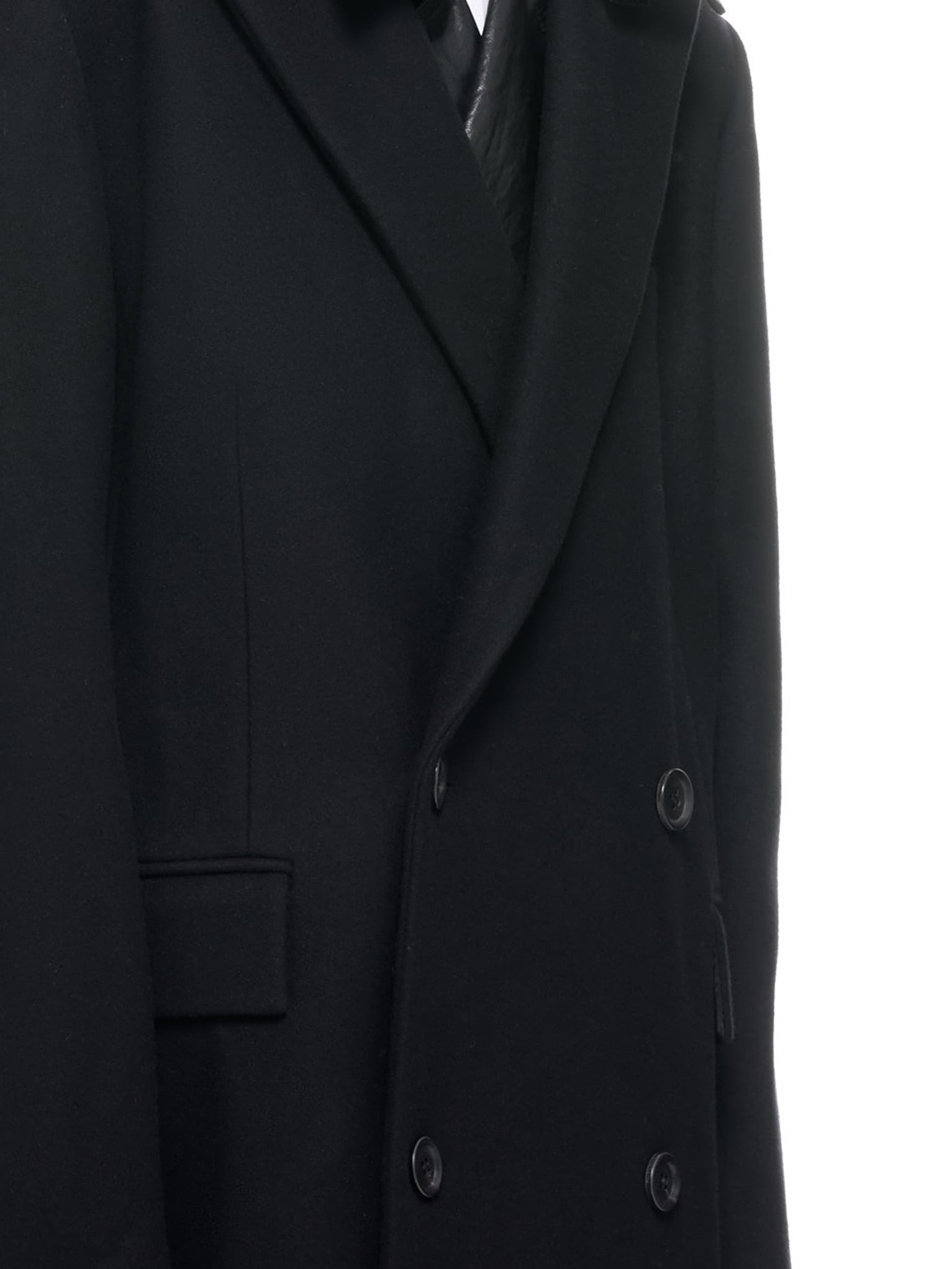 Layered Wool Trench Coat - 5