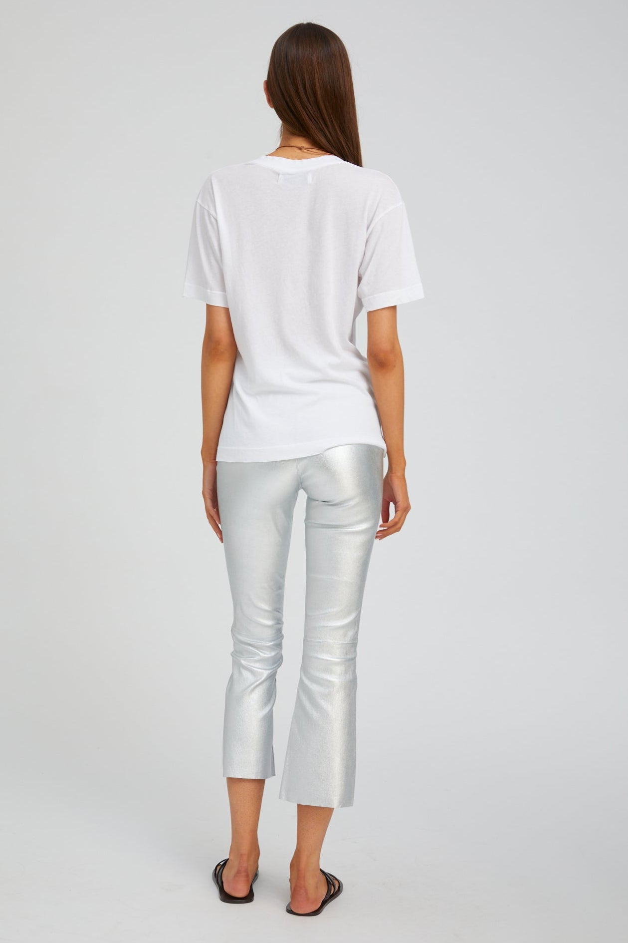 WHITE V-NECK TEE - 8
