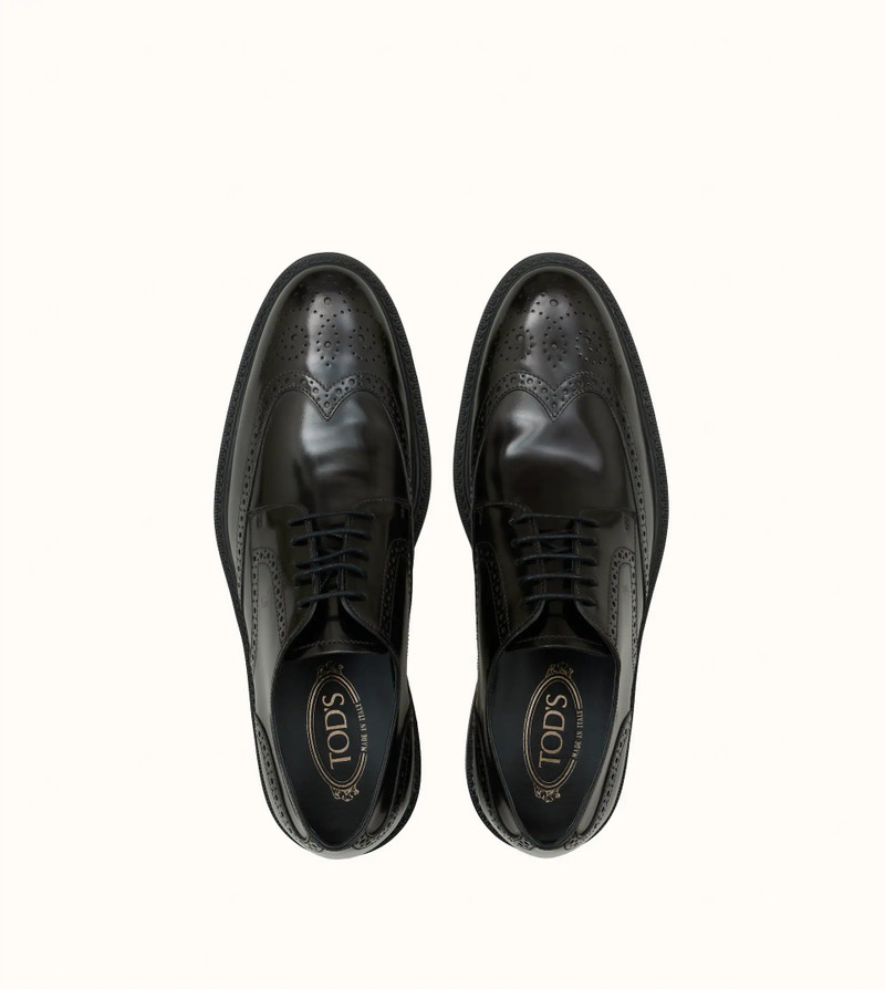 Tod's LACE-UP IN LEATHER - BLACK outlook