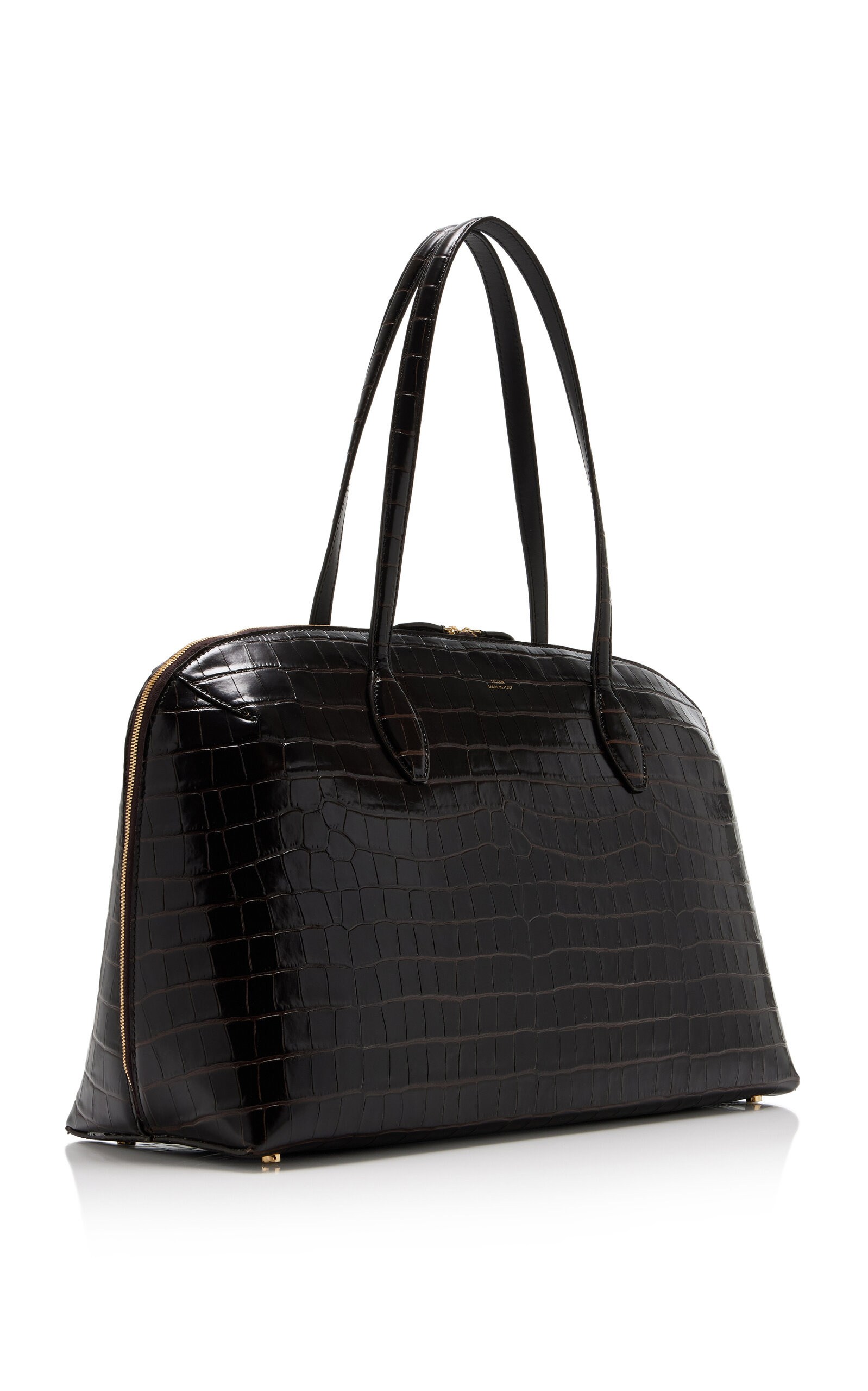 Day Croc-Embossed Leather Tote Bag brown - 3