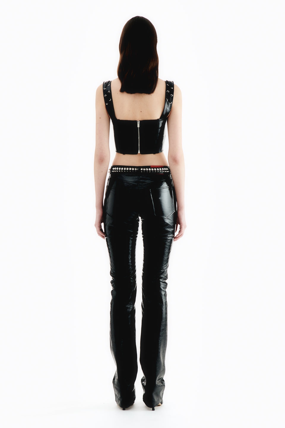 PATENT LEATHER BUSTIER - 4