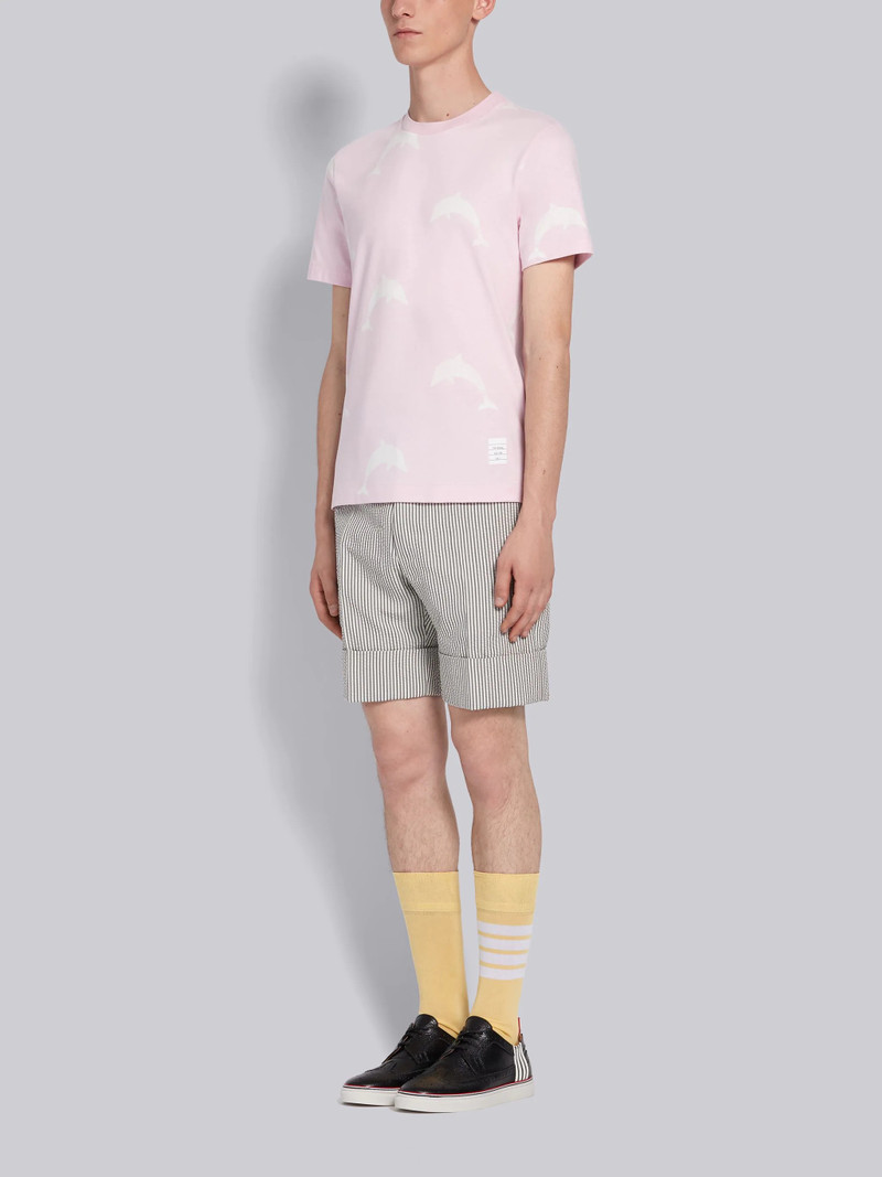 Black Pebbled 4-Bar Brogue Sneaker 6