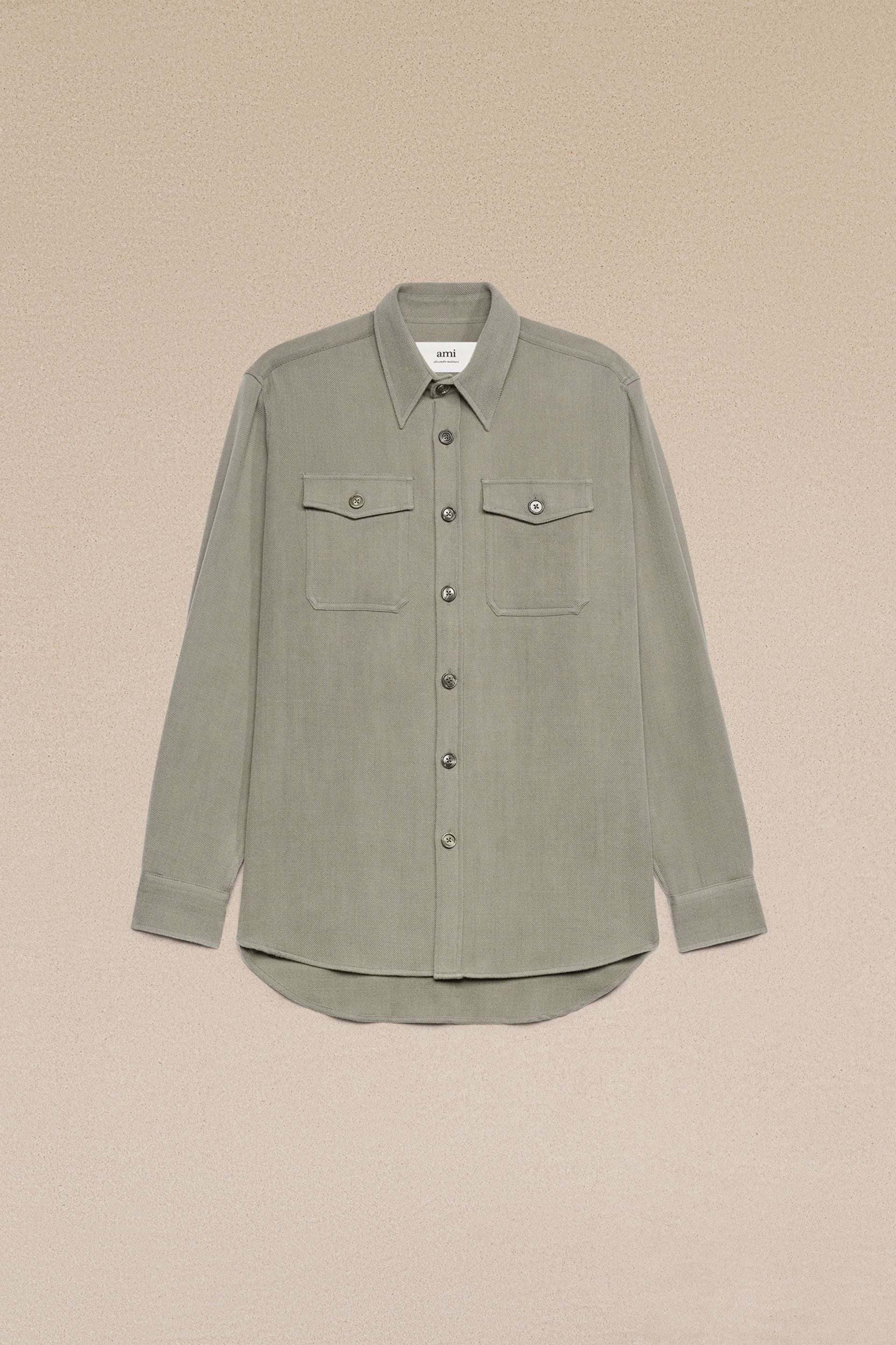 【関税込み】AMI PARIS OVERSHIRT WITH CHEST POCKET AMI Paris Overshirt With Chest Pocket | REVERSIBLE