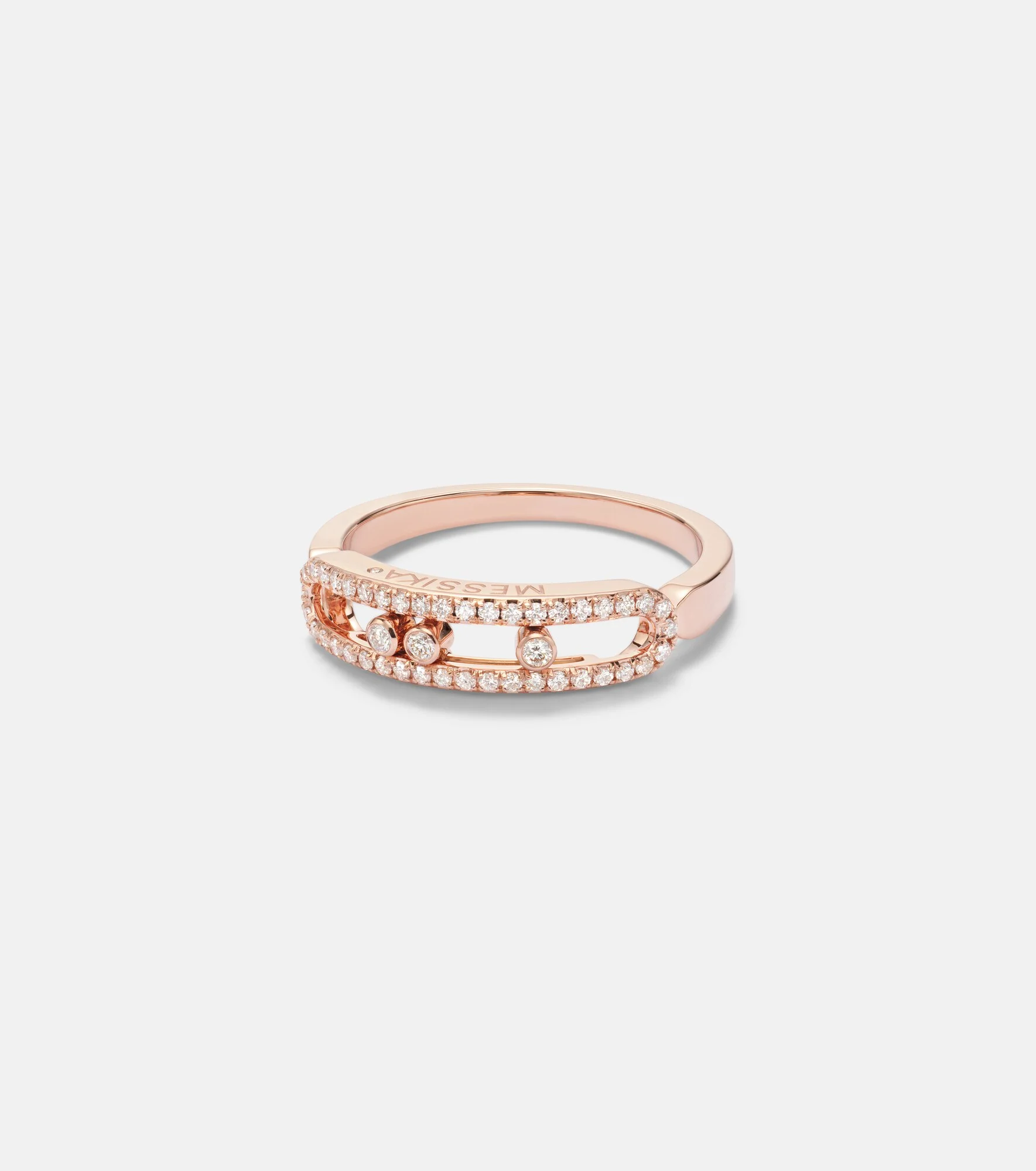Baby Move 18kt rose gold ring with diamonds - 1