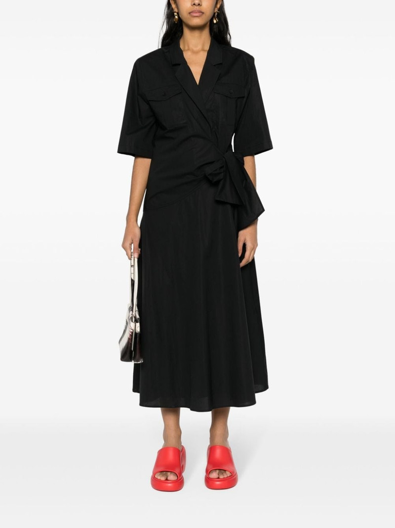 MSGM wraparound midi dress outlook