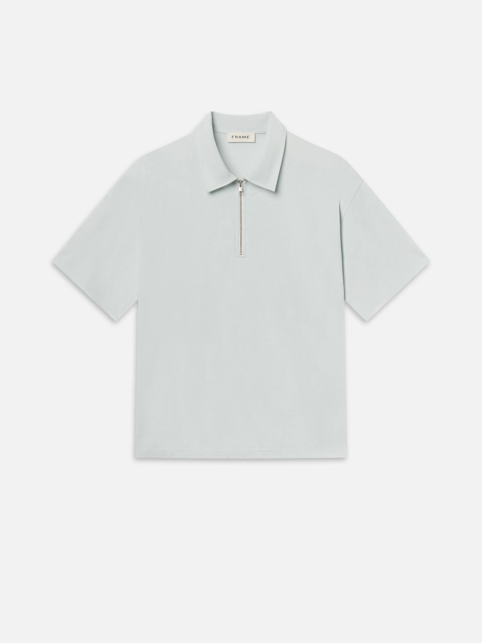 Half Zip Pique Polo - 1