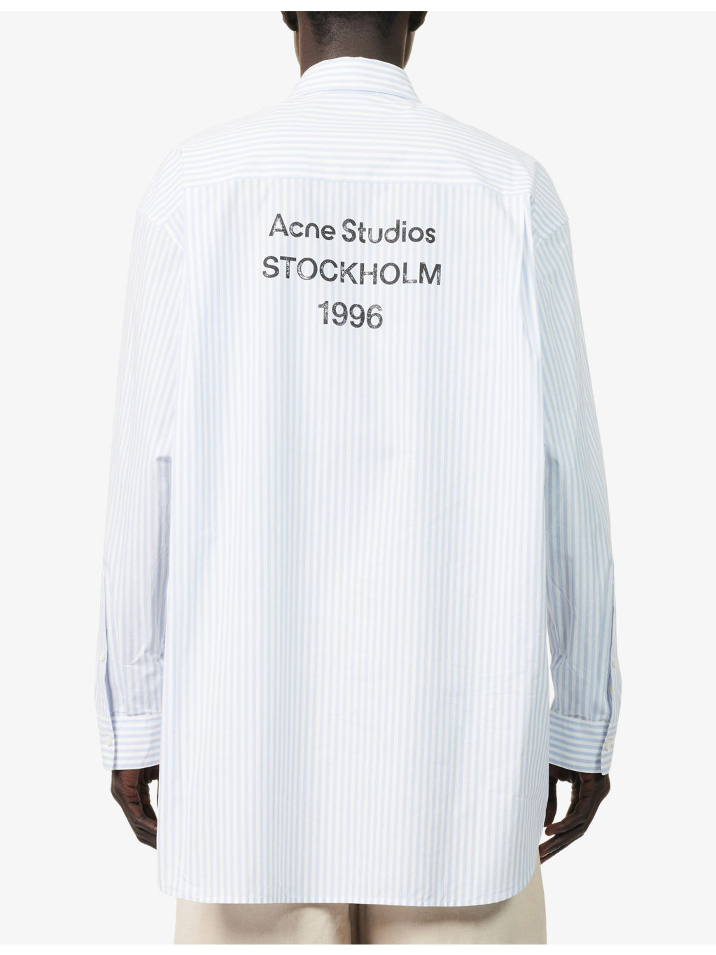 Striped Curved-Hem Cotton-Poplin Shirt - 4