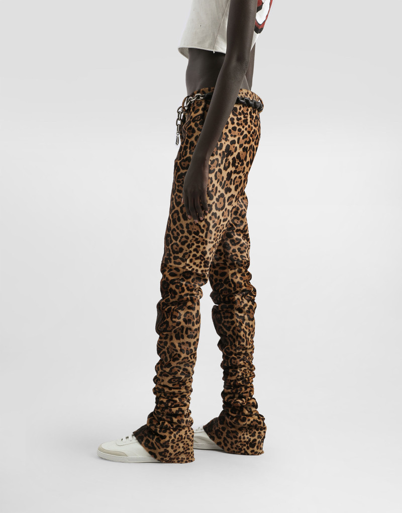 Leopard-print calf trousers 5