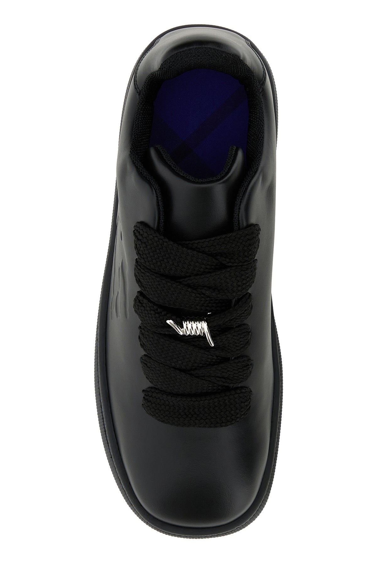 Black leather Box sneakers - 4