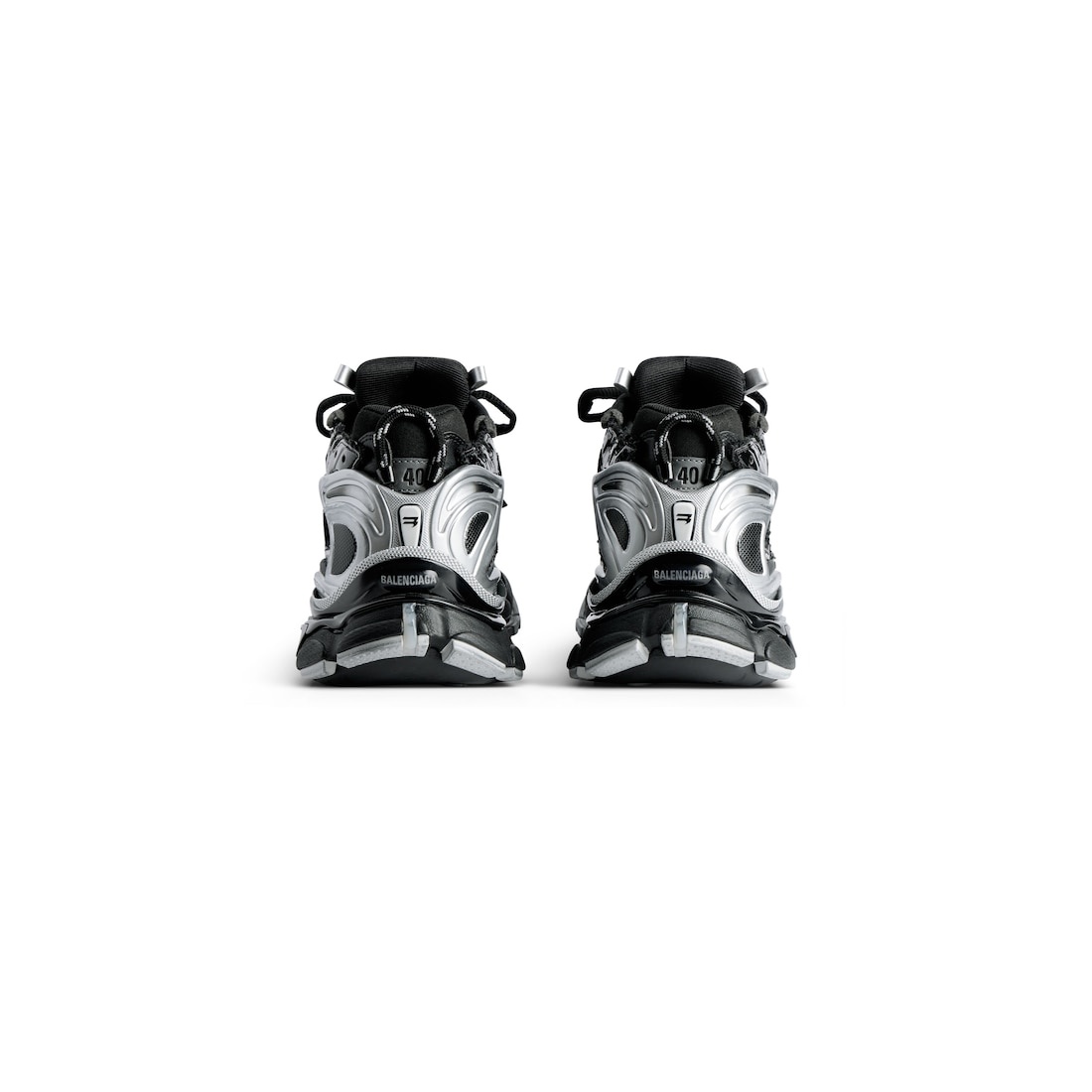 Women's Runner Sneaker in Black/silver - 5