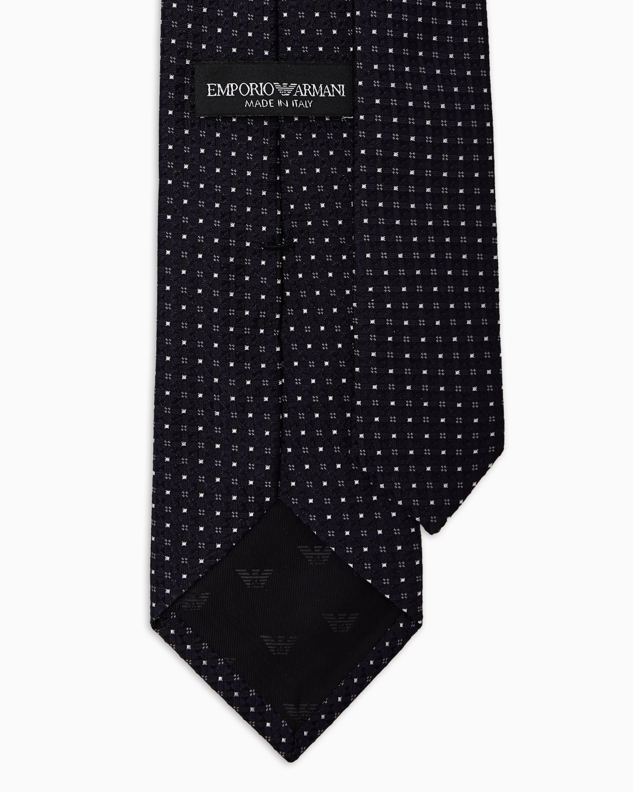 PURE SILK TIE WITH JACQUARD MAJOLICA MICRO-PATTERN - 2